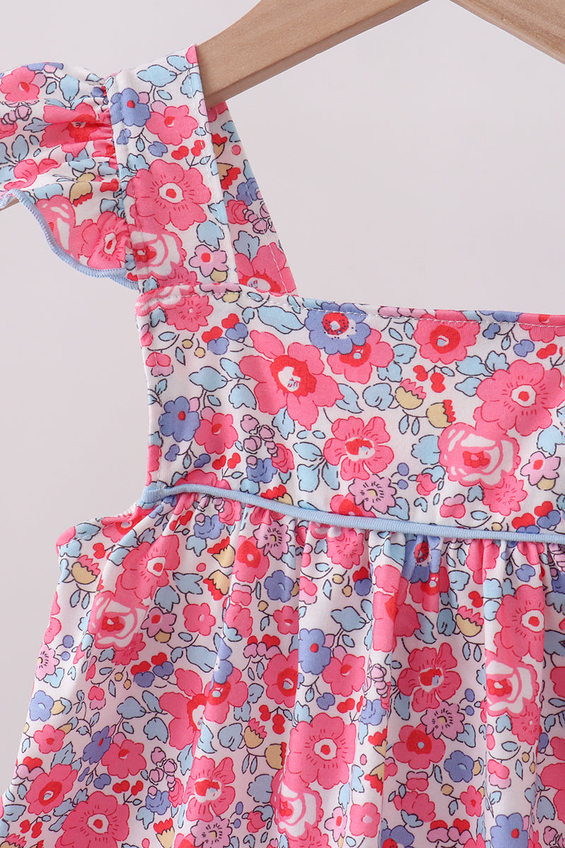 Pink Floral Knit Set