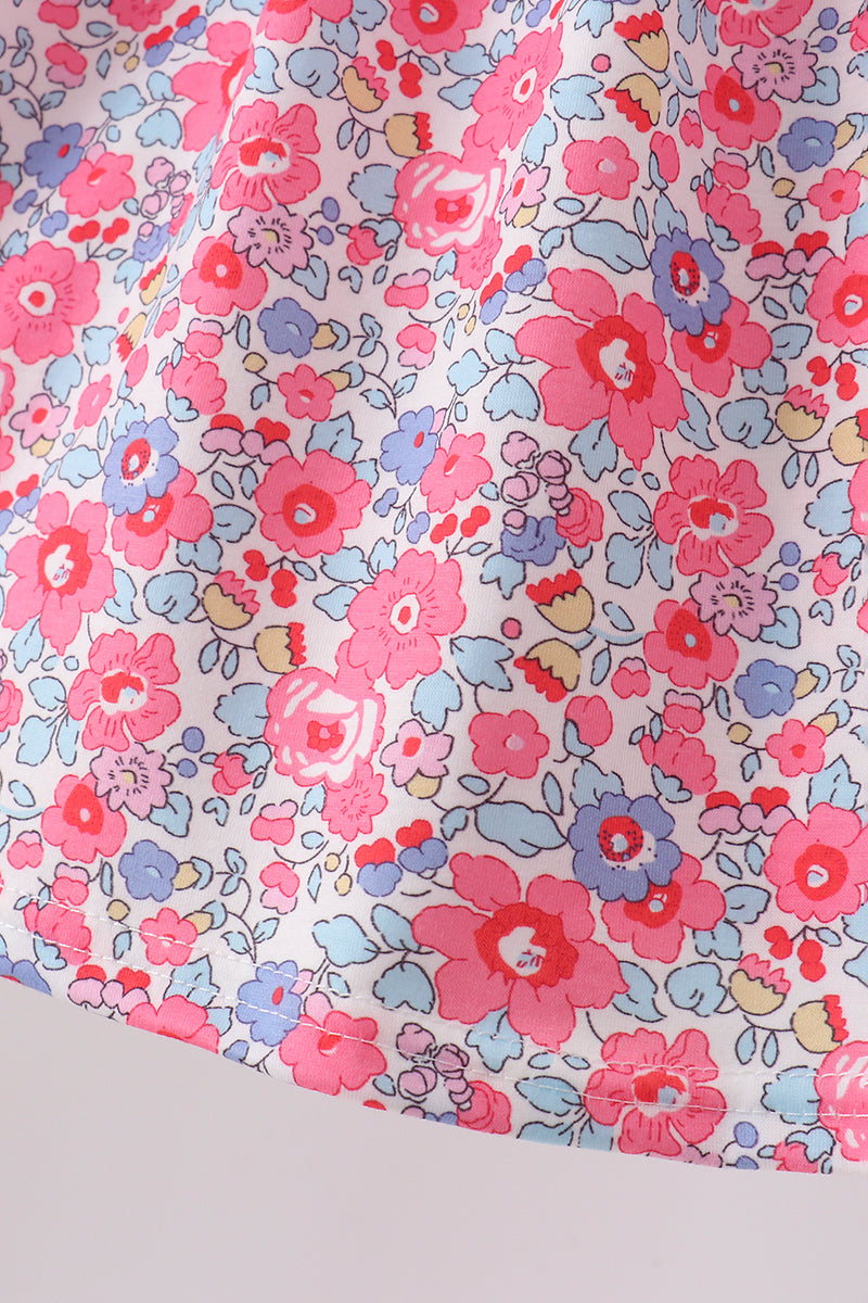 Pink Floral Knit Set